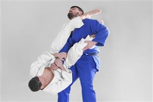 Two men competing in martial arts